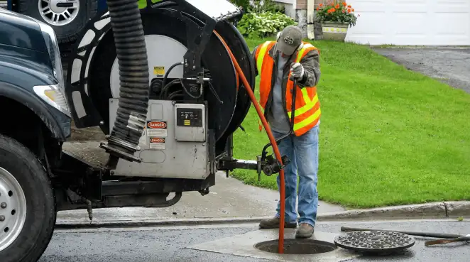 Technician using specialized drainage equipment for sewer line cleaning and foundation protection in Colorado Springs, CO